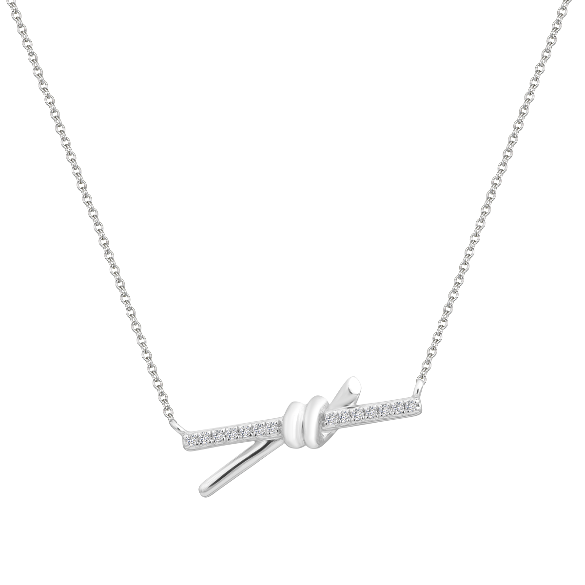 Dây liền mặt kim cương viên vàng 14K Jena A139 TD