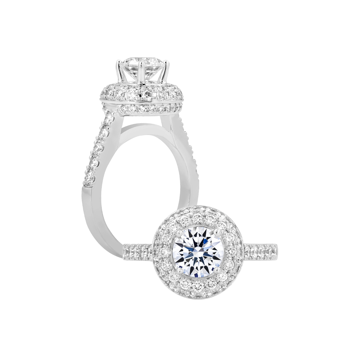 Nhẫn nữ kim cương tấm vàng 14K Cafard 1CT