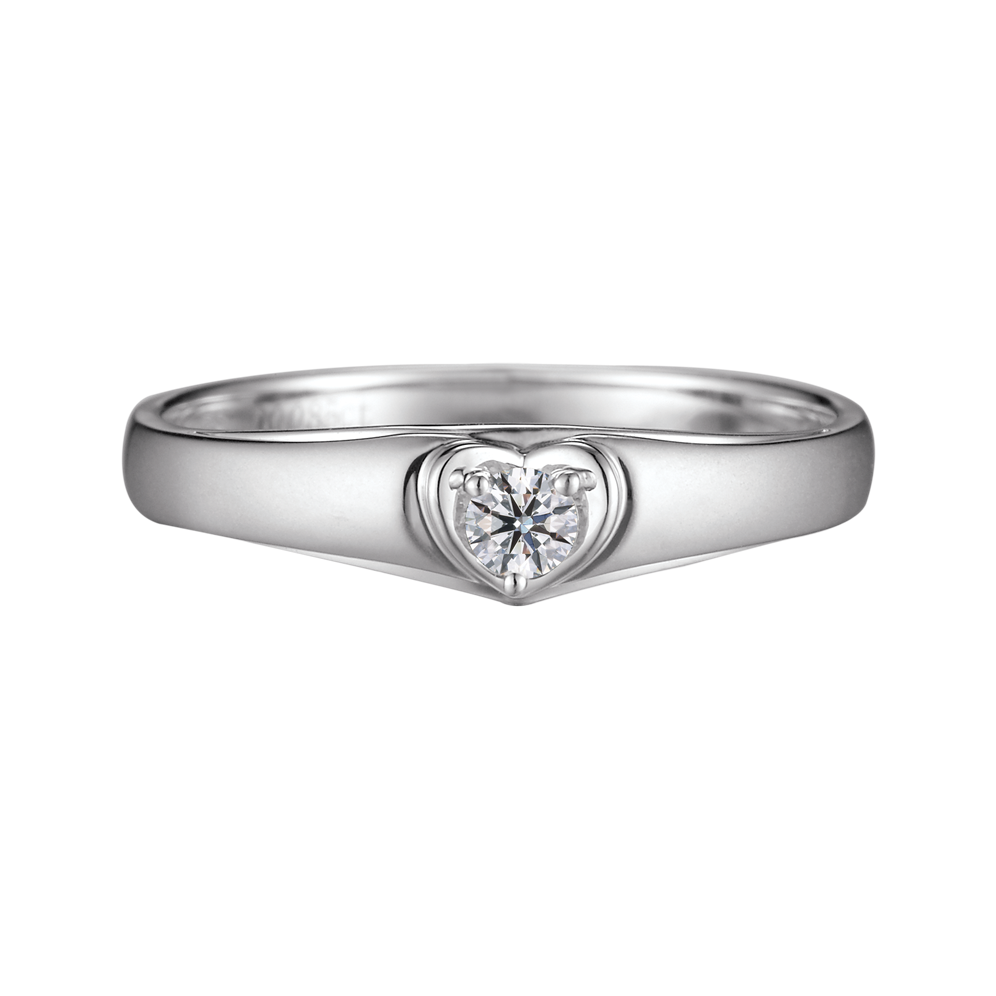 Nhẫn cưới nữ kim cương vàng 18K Oberon 5p F