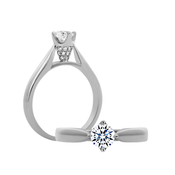 Ổ nhẫn nữ kim cương tấm vàng 14K Cyberspace N 1CT