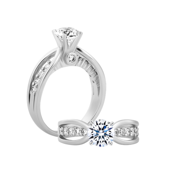 Ổ nhẫn nữ kim cương tấm vàng 14K Chalice N 1CT