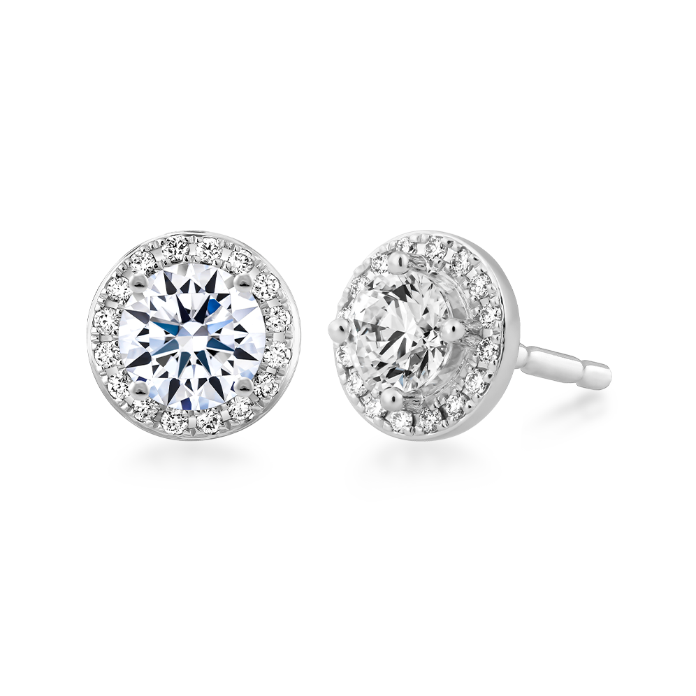 Hoa tai kim cương 8 Hearts & Arrows vàng 14K Evoke N H&A 2C GVER0112377