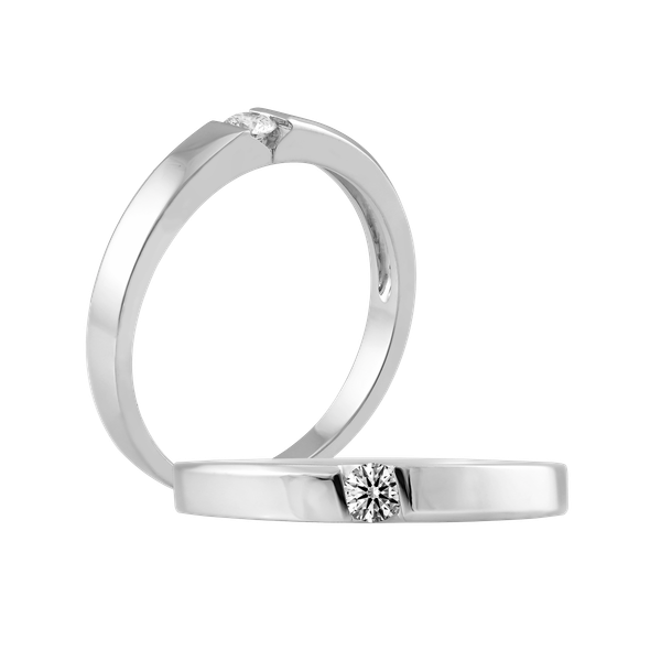 Nhẫn cưới nam kim cương vàng 14K Curled N10p M GVRG0218383