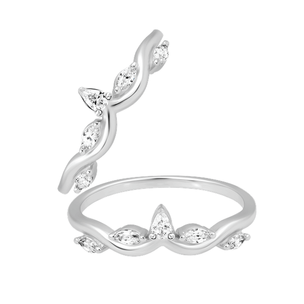 Nhẫn nữ đính đá CZ vàng 10K Softly U