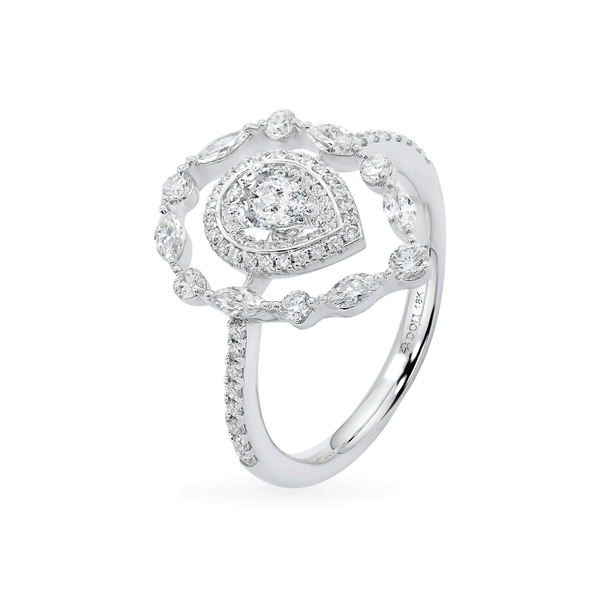 Nhẫn nữ kim cương viên vàng 18K Jena A305 TD