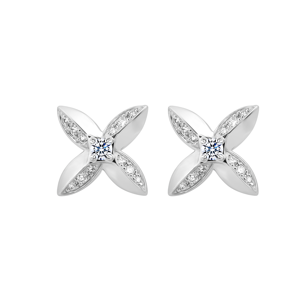 Hoa tai kim cương viên vàng 14K Elvyn TD