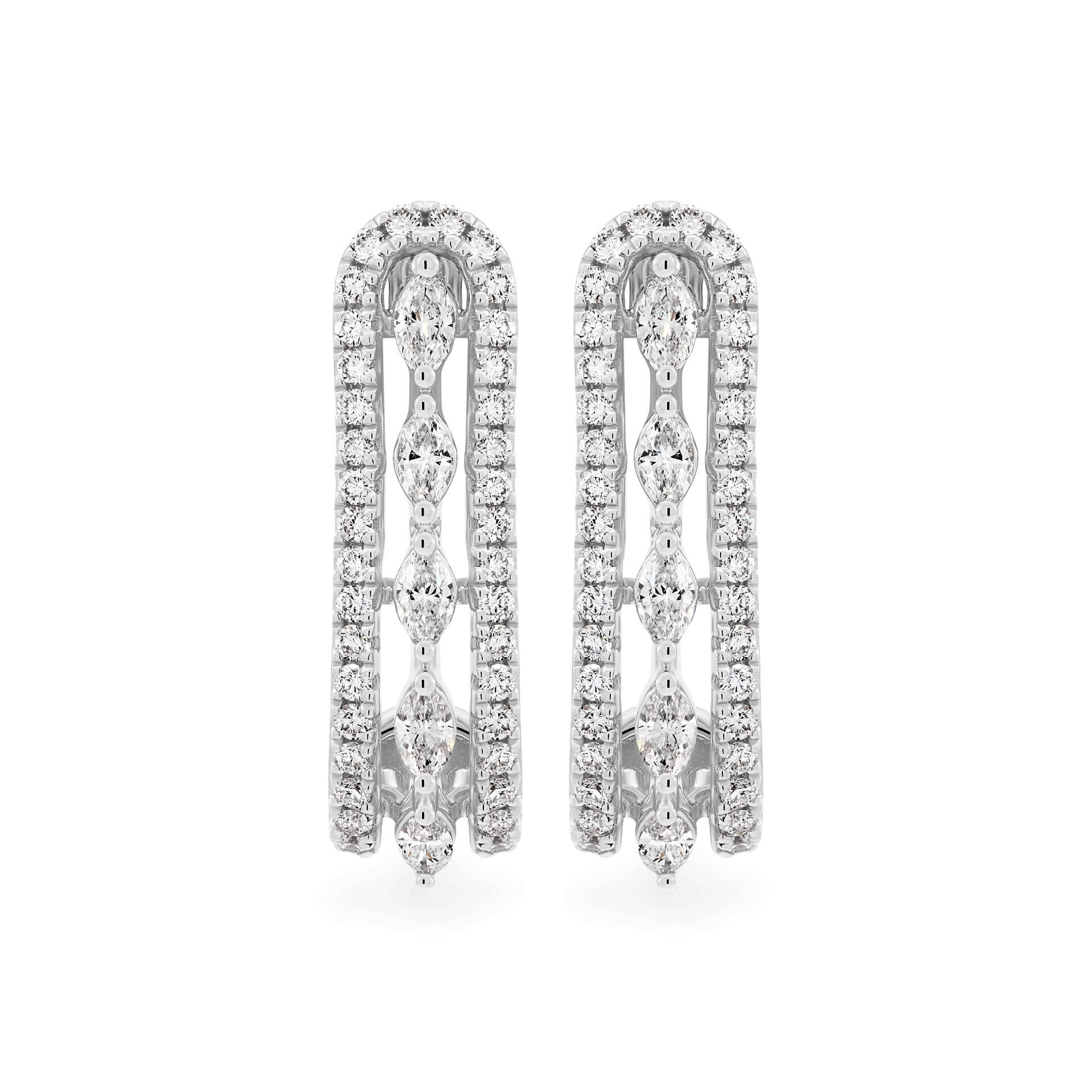 Hoa tai kim cương viên vàng 14K Jena A101 TD