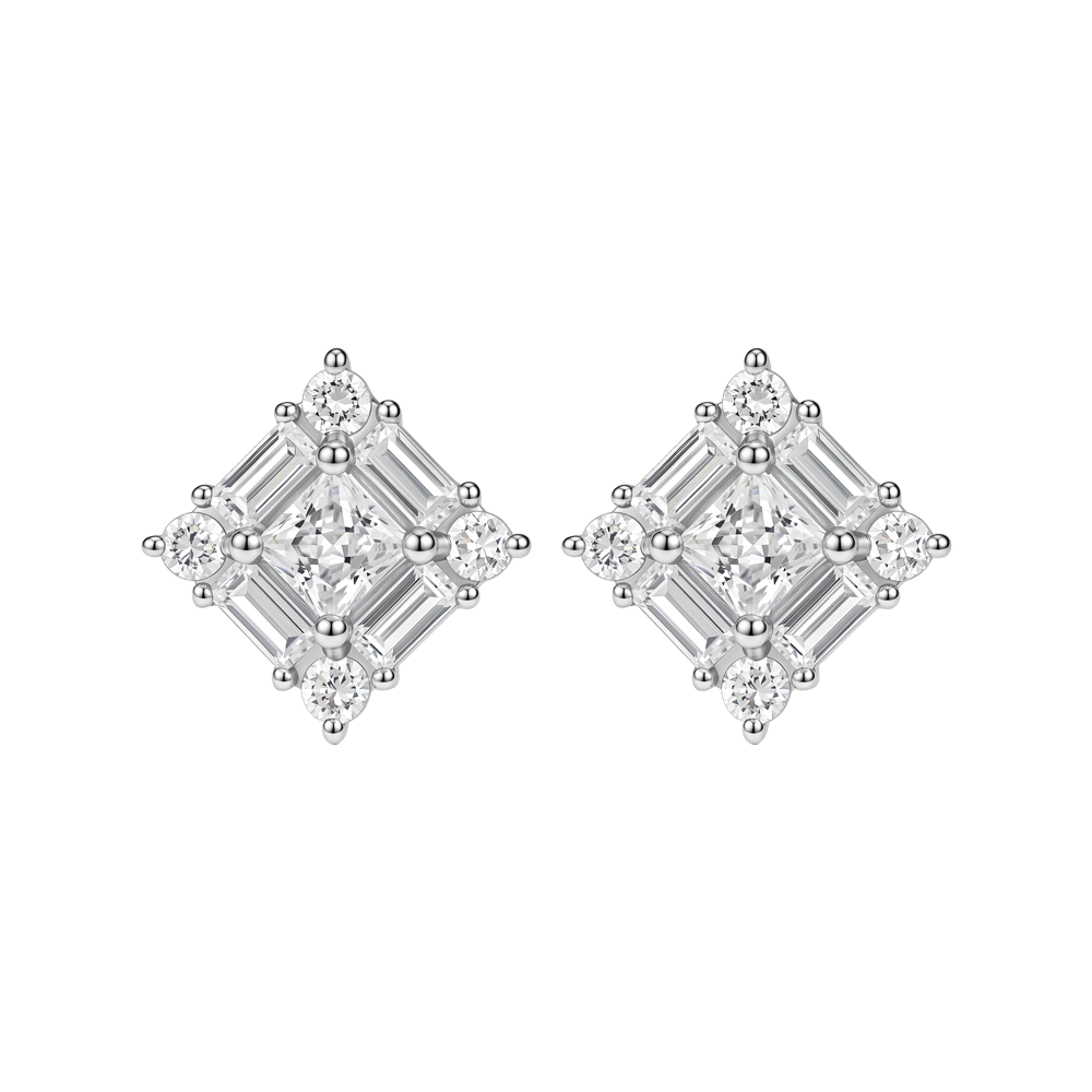 Hoa tai đính đá CZ vàng 18K Subtle PR