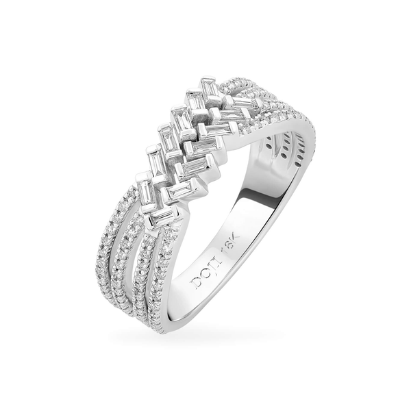 Nhẫn nữ kim cương viên vàng 18K Jena A474 TD