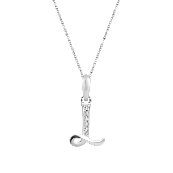 Mặt kim cương viên vàng 14K Letter L