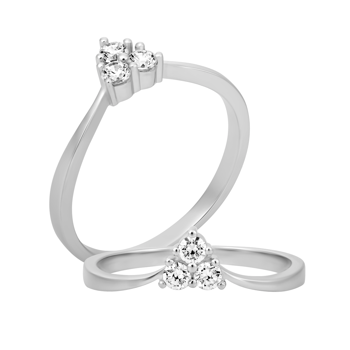 Nhẫn nữ đính đá CZ vàng 10K Centralize