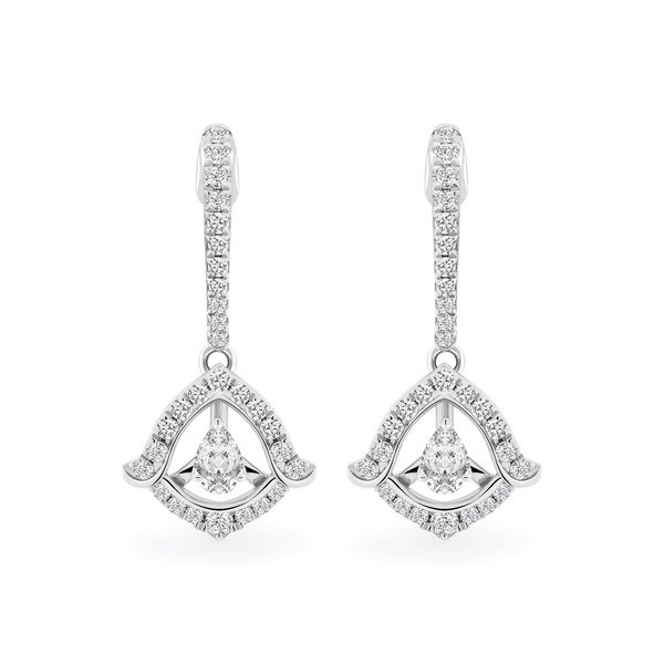 Hoa tai kim cương viên vàng 14K Jena A076 TD