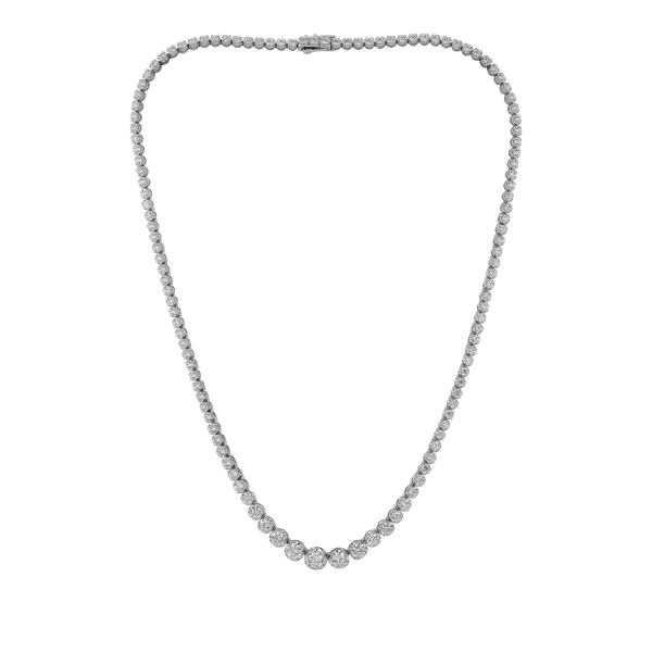 Dây liền mặt đính đá CZ vàng 10K Luci Shine 3GN W 40