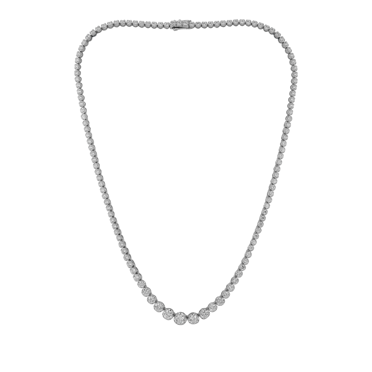 Dây liền mặt đính đá CZ vàng 10K Luci Shine 3GN W 40