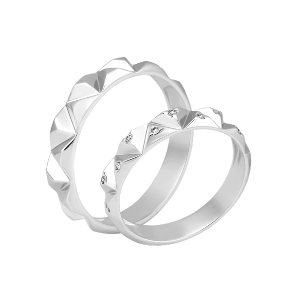 Nhẫn cưới nữ kim cương viên vàng 14K Feliz F