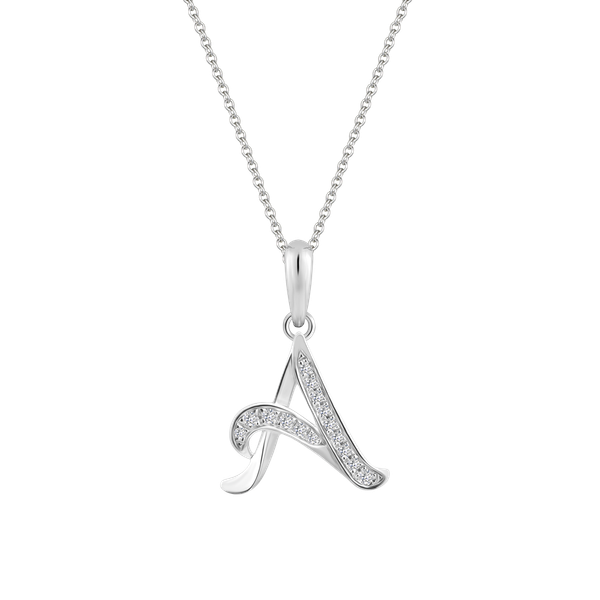 Mặt kim cương viên vàng 14K Letter A