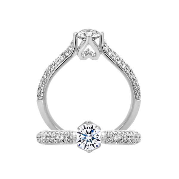 Nhẫn nữ kim cương tấm vàng 14K Baize N 3C GVRG0252124