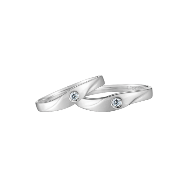 Nhẫn cưới nữ kim cương vàng 14K Sense 5p F