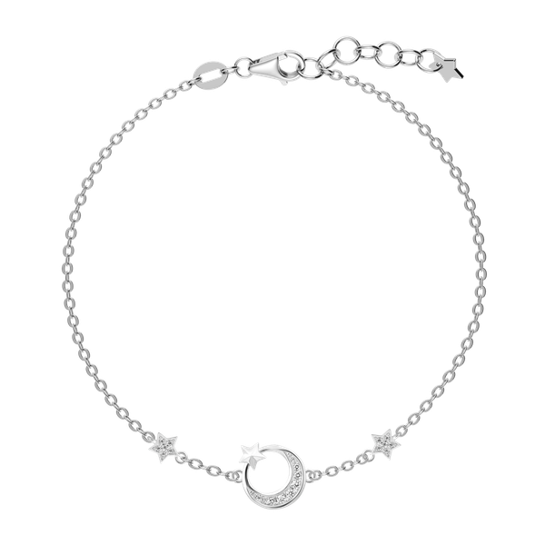 Dây tay kim cương viên vàng 14K Mooning TD