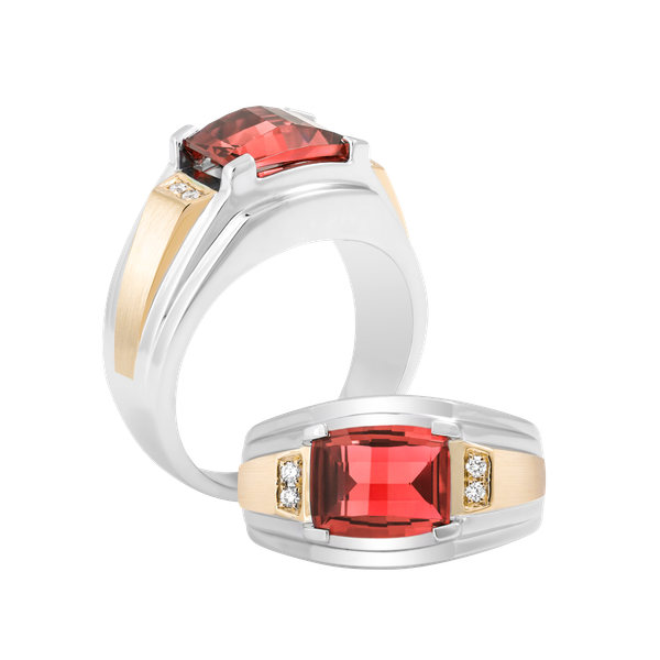 Nhẫn nam kim cương tấm vàng 14K Hemera S.GAR WY