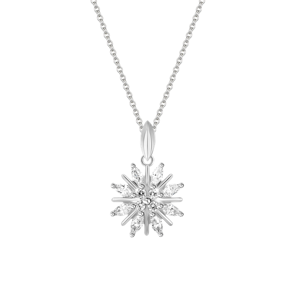 Mặt đính đá CZ vàng 14K Droplets