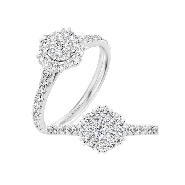 Nhẫn nữ kim cương viên vàng 14K Jena A504 TD