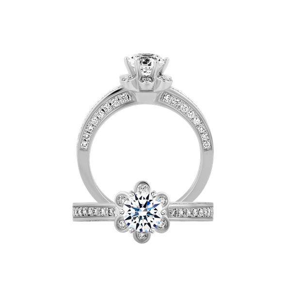 Nhẫn nữ kim cương tấm vàng 14K Taffy N 3C GVRG0211826