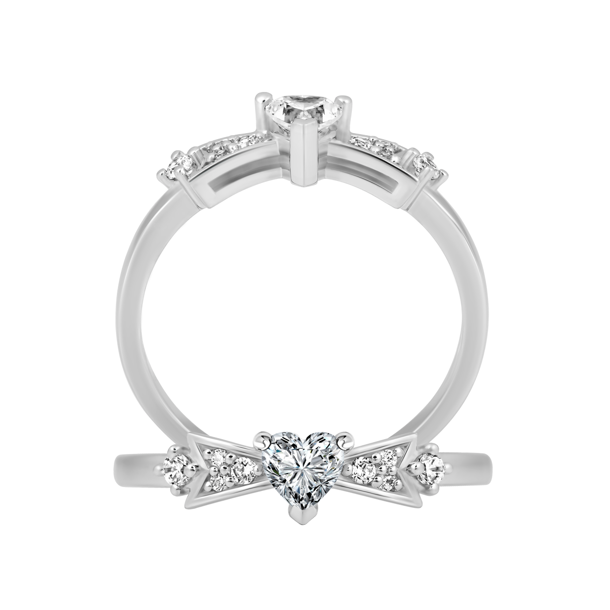 Nhẫn nữ đính đá CZ vàng 10K Elito WHI 2C