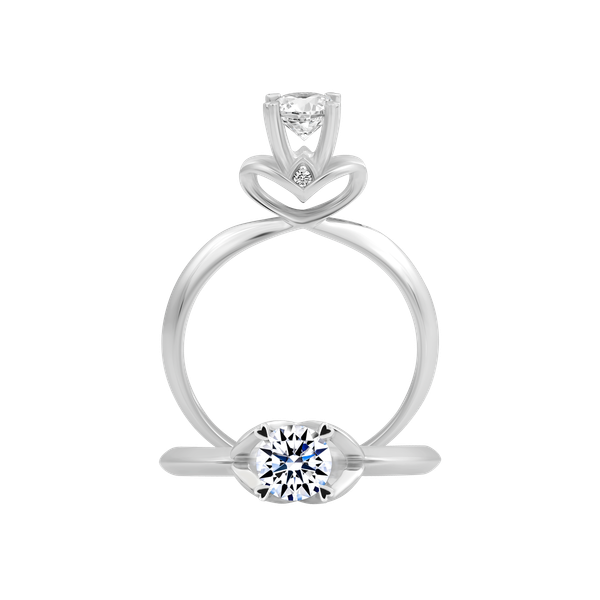 Ổ nhẫn nữ kim cương tấm vàng 14K Lurition 5C