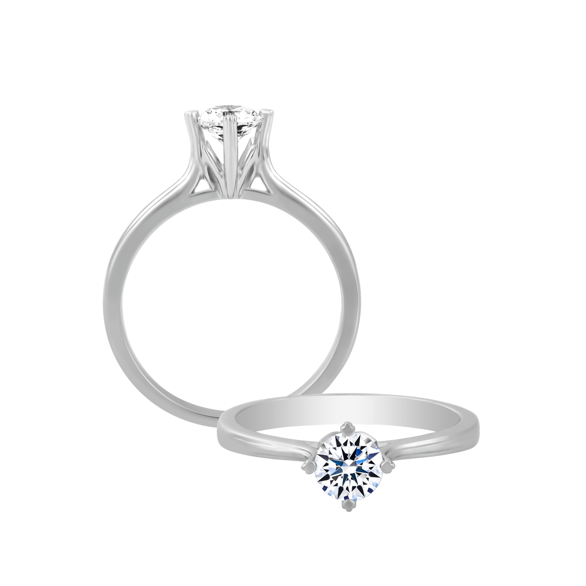 Nhẫn nữ đính đá CZ vàng 14K Alluring 5C