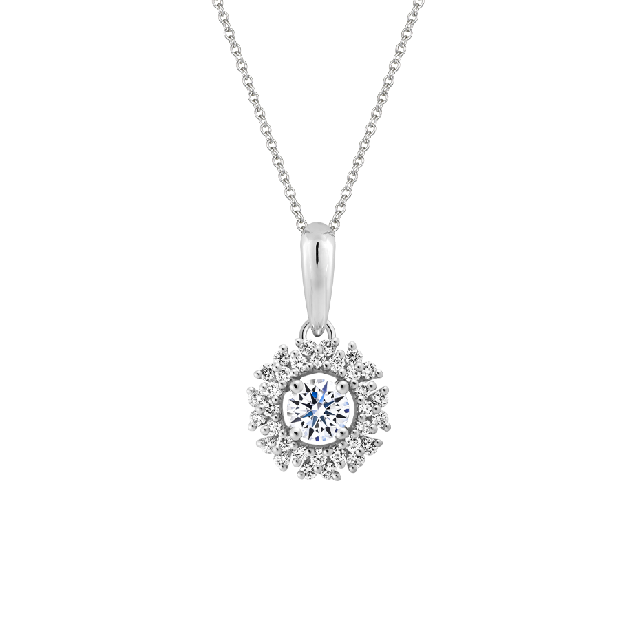 Mặt kim cương 8 Hearts & Arrows vàng 14K Begonia N H&A 2C GVPD0066965