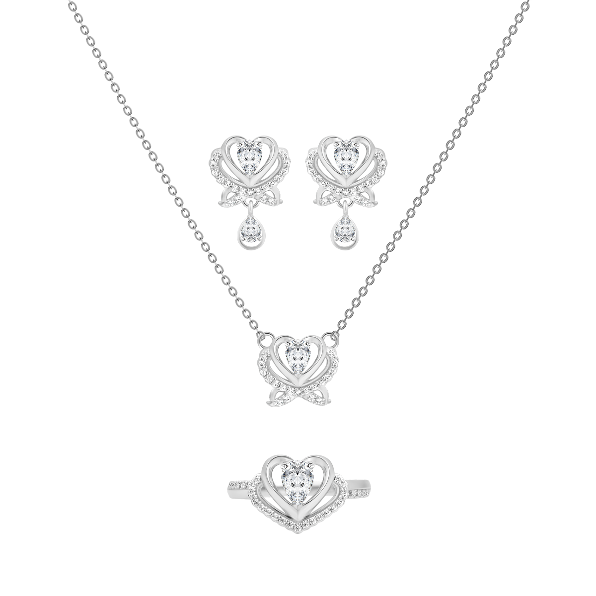 Bộ Trang Sức Lighting heart