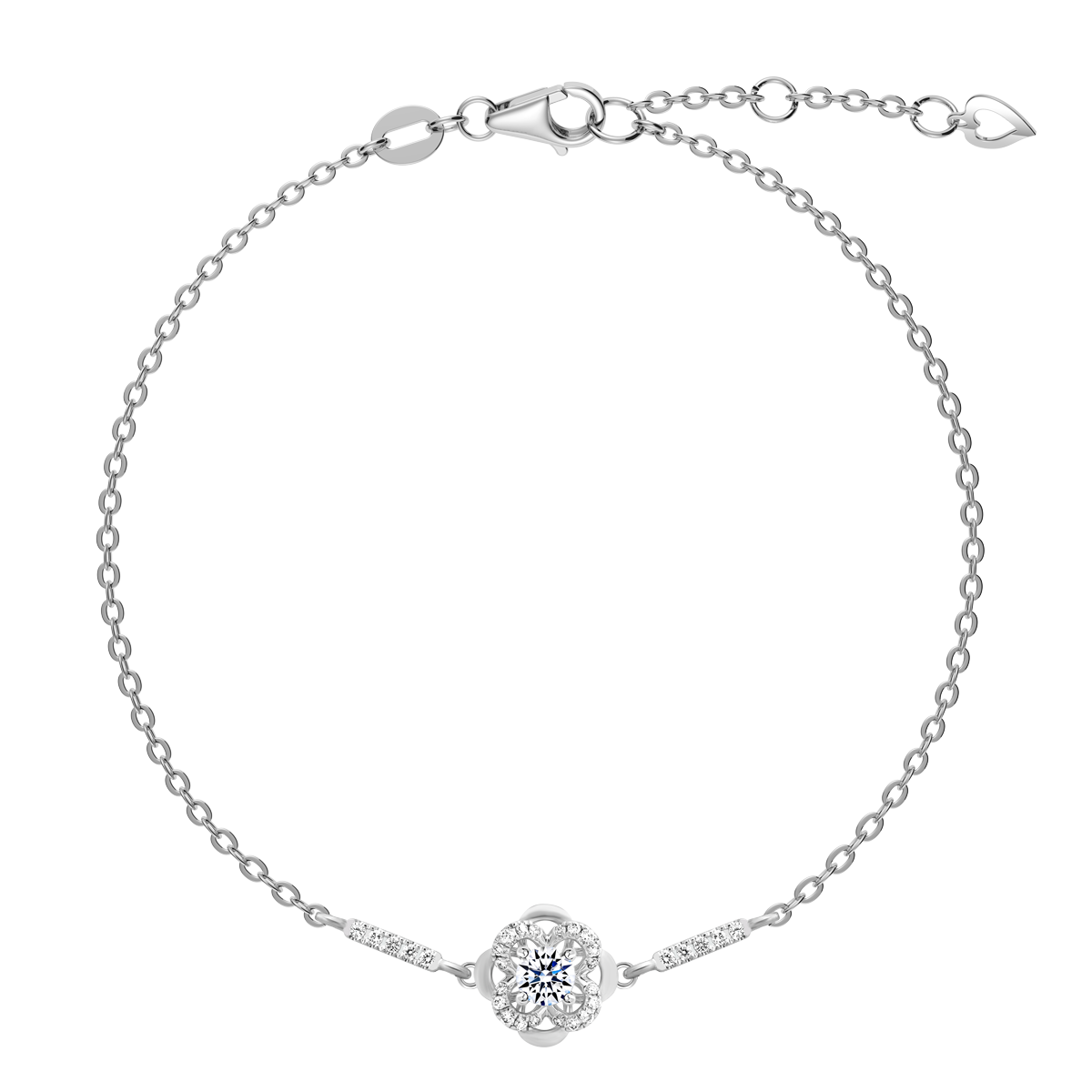 Dây tay kim cương tấm vàng 14K Wendy 2C