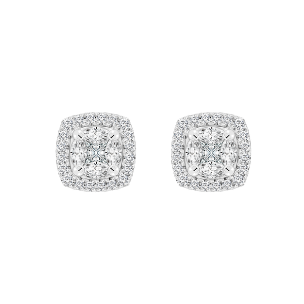 Hoa tai kim cương viên vàng 14K Jena A410 TD