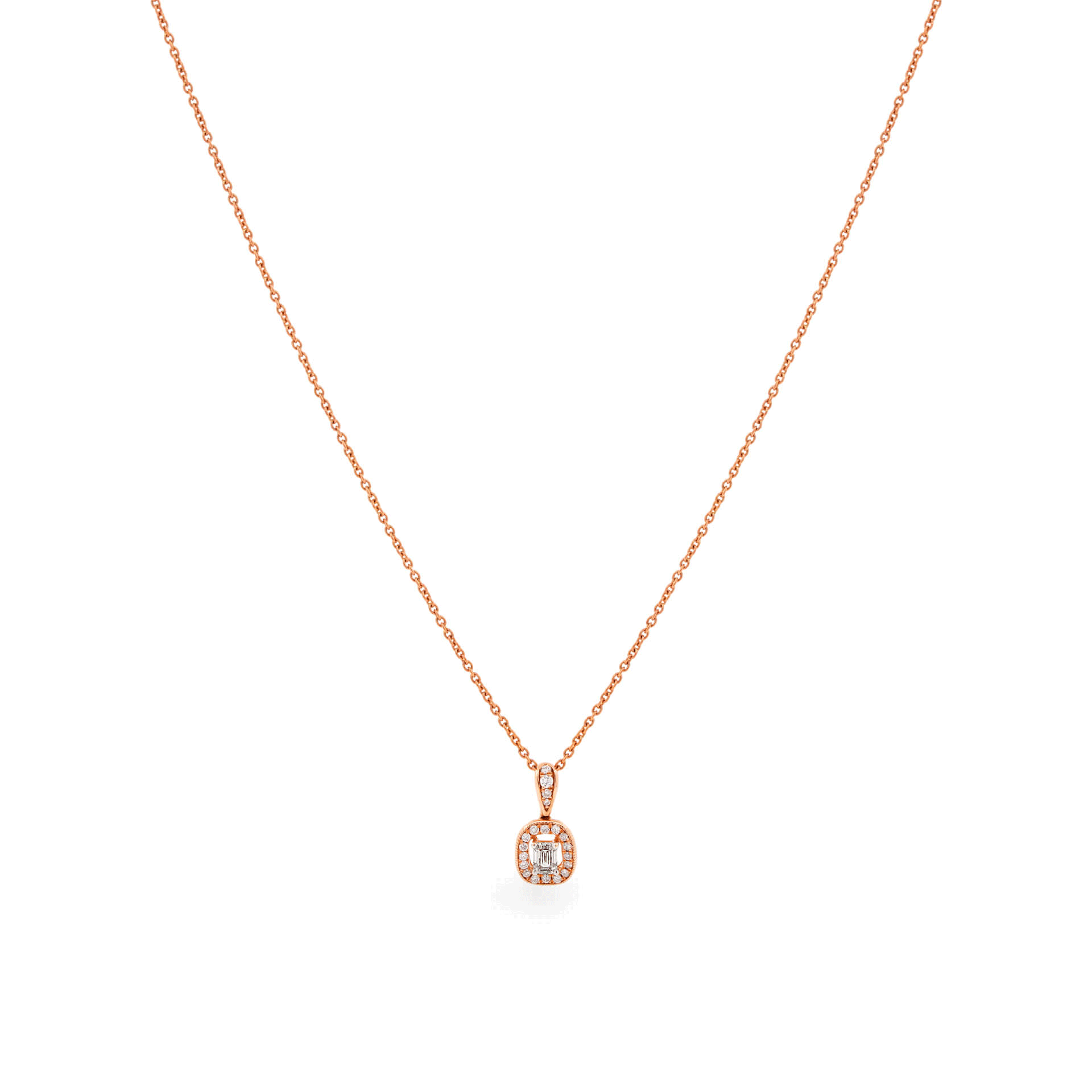 Dây liền mặt kim cương viên vàng 18K Jena A009 TD