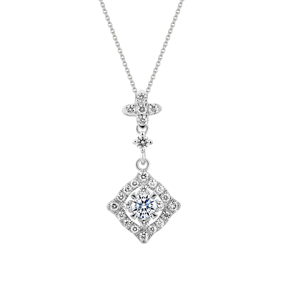 Mặt kim cương 8 Hearts & Arrows vàng 14K Primrose N H&A 2C GVPD0083325