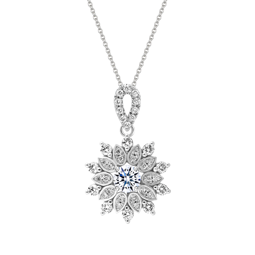 Mặt kim cương 8 Hearts & Arrows vàng 14K Radiance H&A 2C GVPD0069574