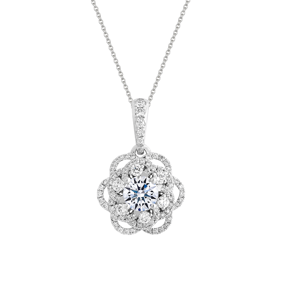 Mặt kim cương viên vàng 14K Naiya B GIA 3C
