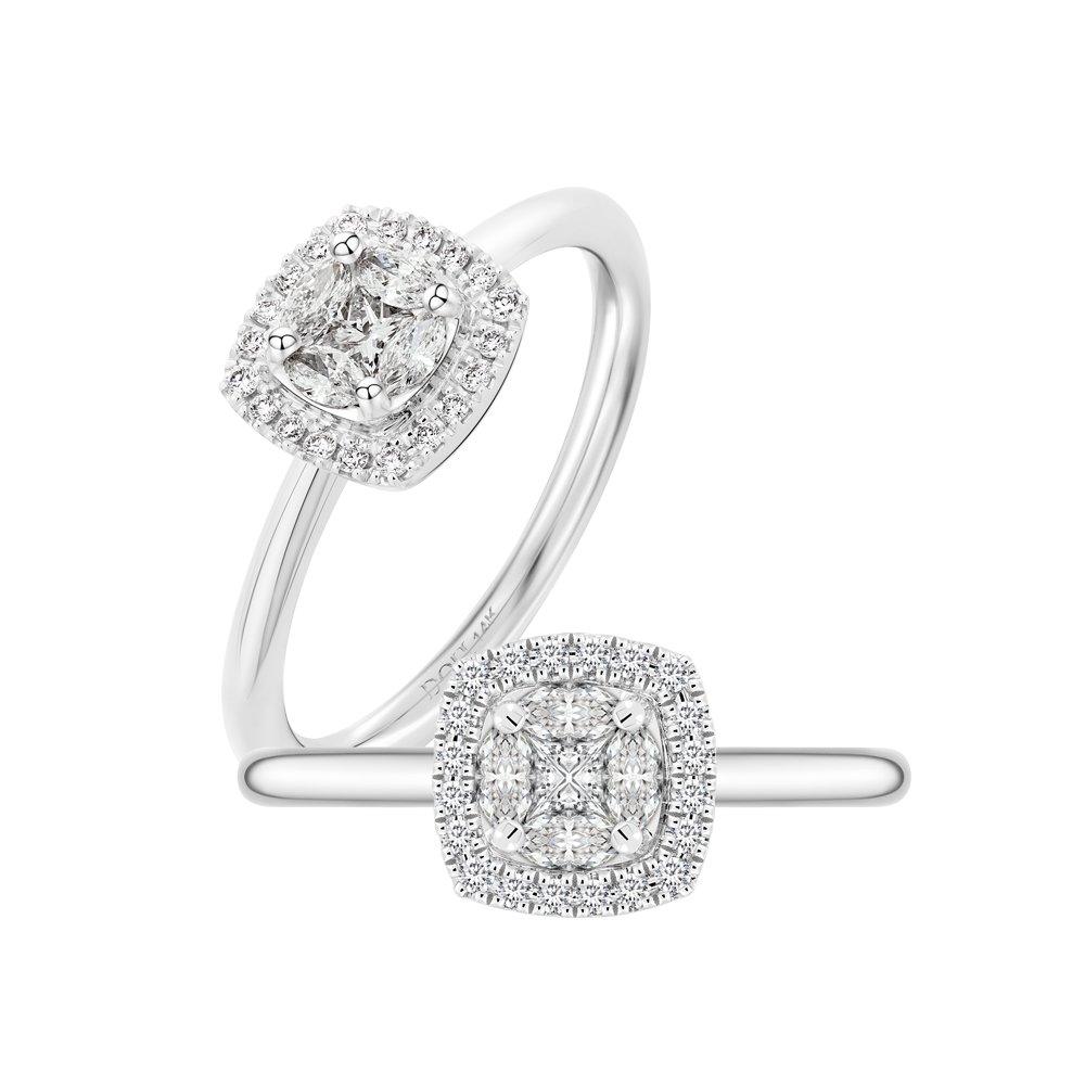 Nhẫn nữ kim cương viên vàng 14K Jena A500 TD