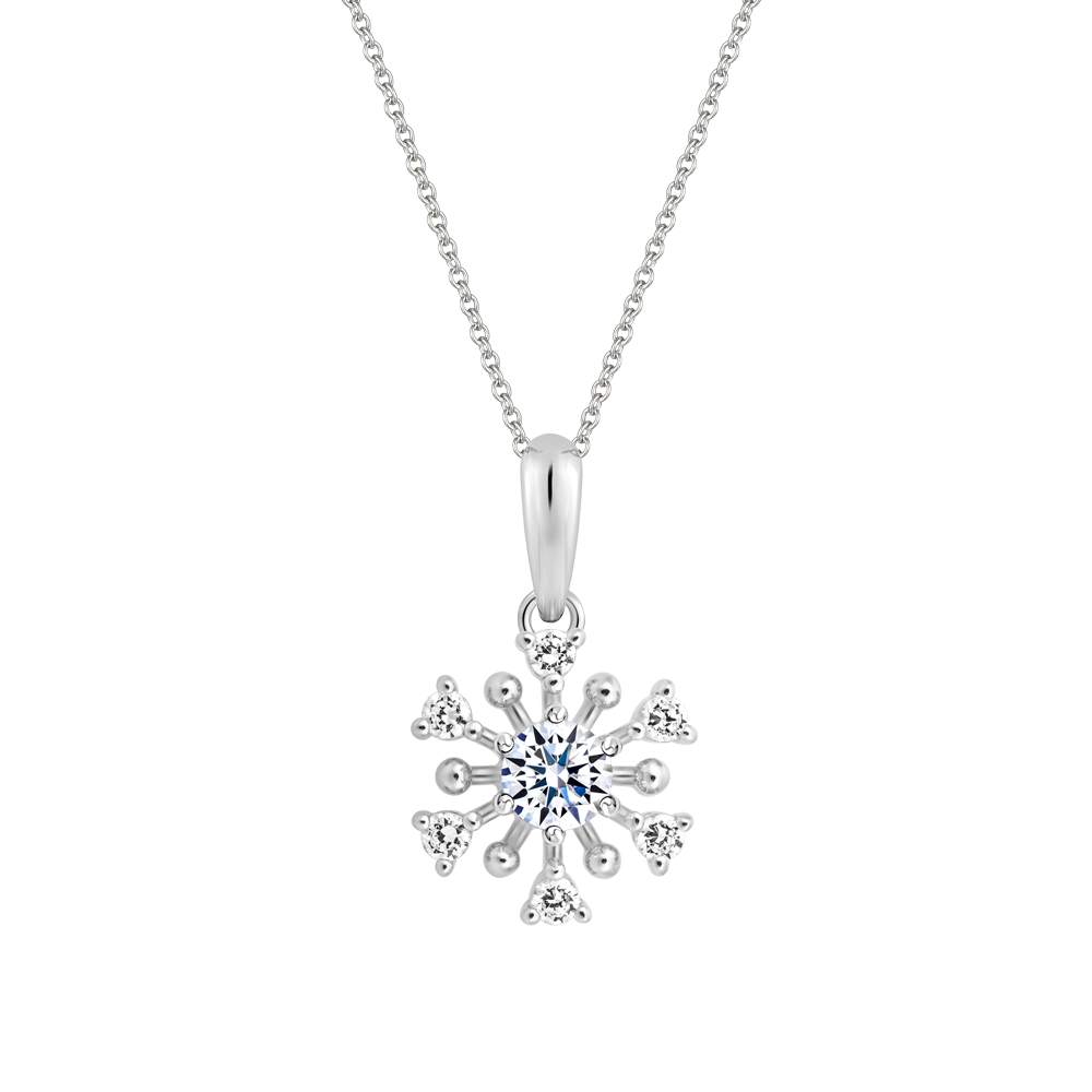 Mặt đính đá CZ vàng 10K Florets 3C