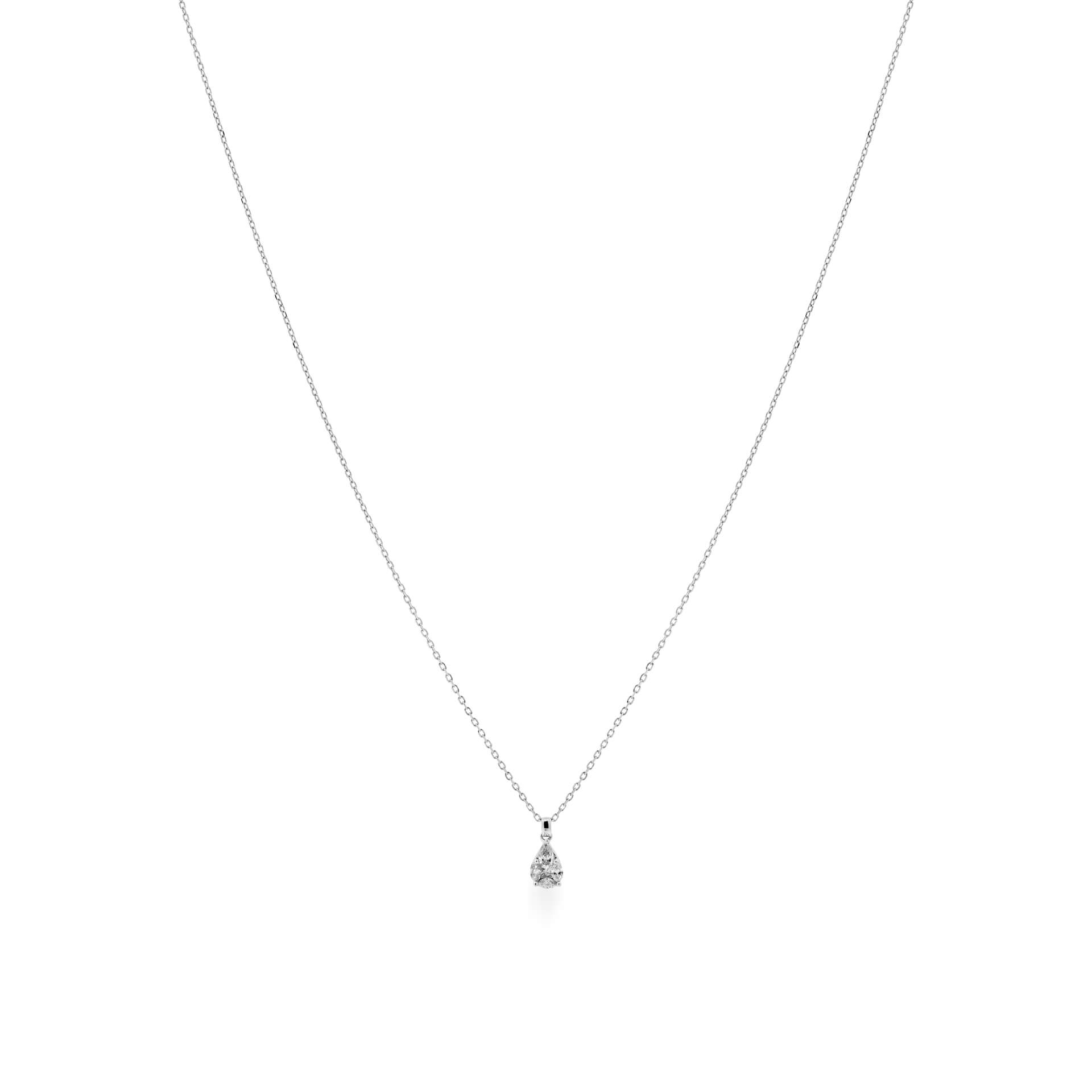 Dây liền mặt kim cương viên vàng 14K Jena A247 TD