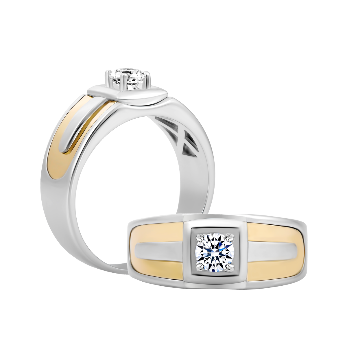 Nhẫn nam đính đá CZ vàng 14K Robust N 5C WY