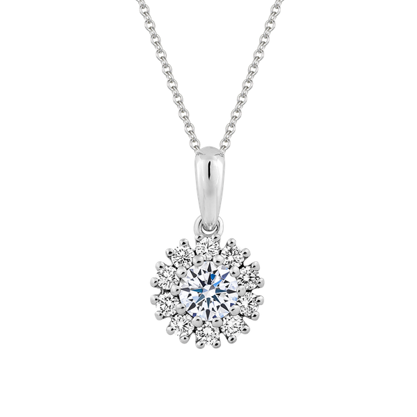 Mặt kim cương vàng 14K Snowflower 10p GVPD0051710