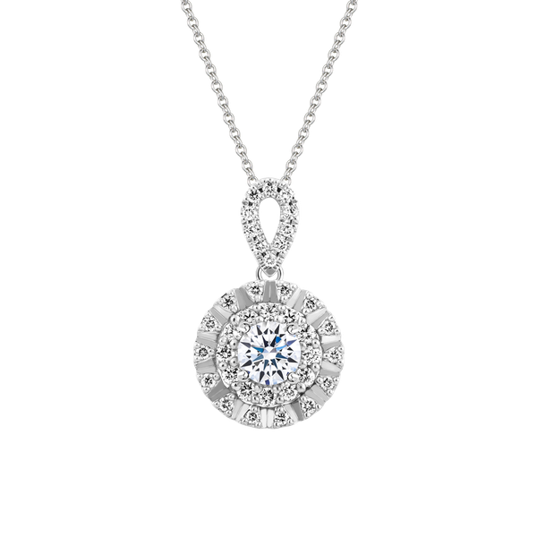 Mặt đính đá CZ vàng 14K Caloria 3C