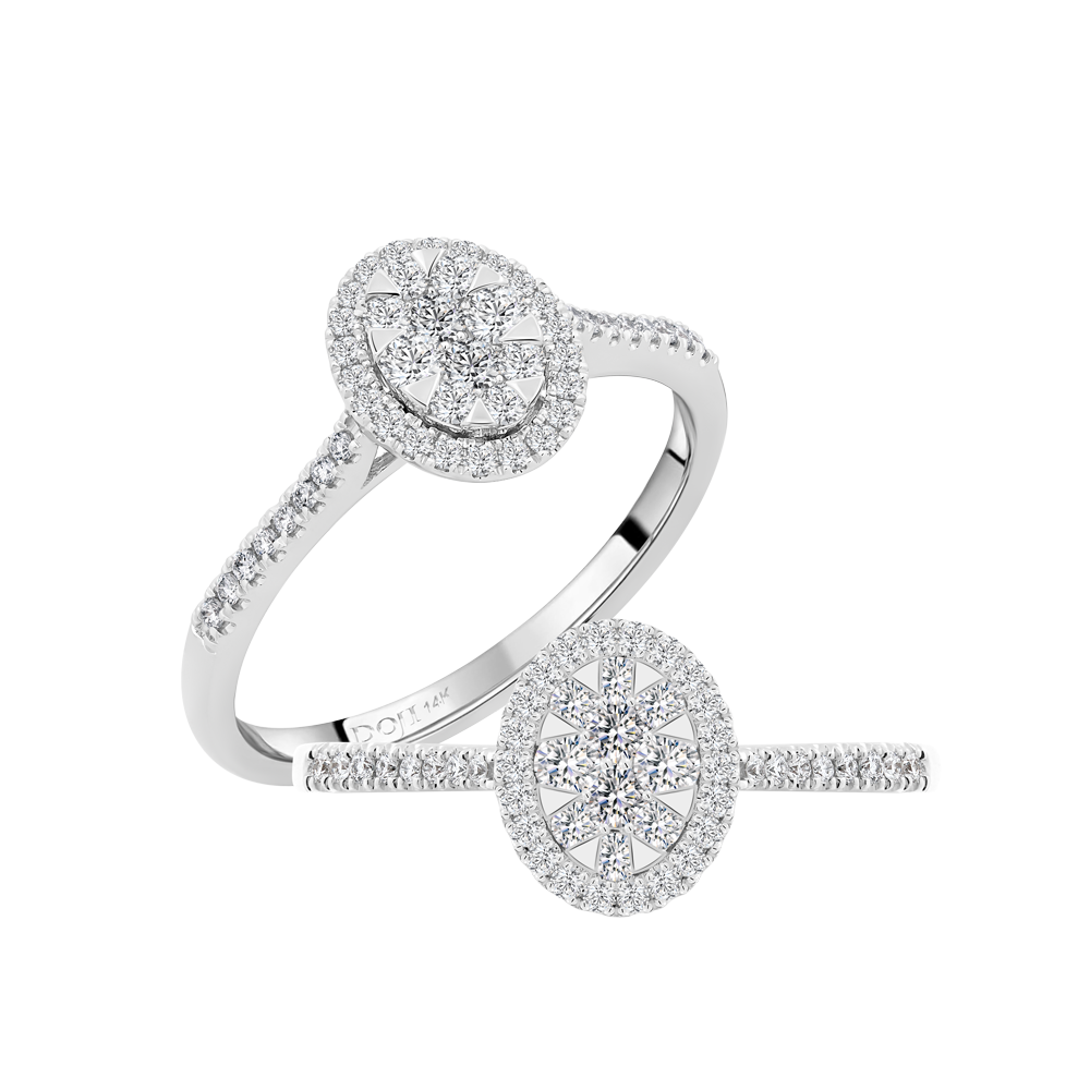 Nhẫn nữ kim cương viên vàng 14K Jena A502 TD