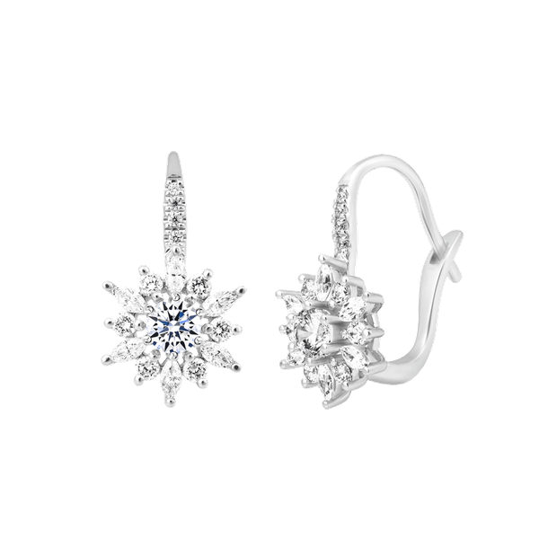 Hoa tai đính đá CZ vàng 14K Bloomy 2C