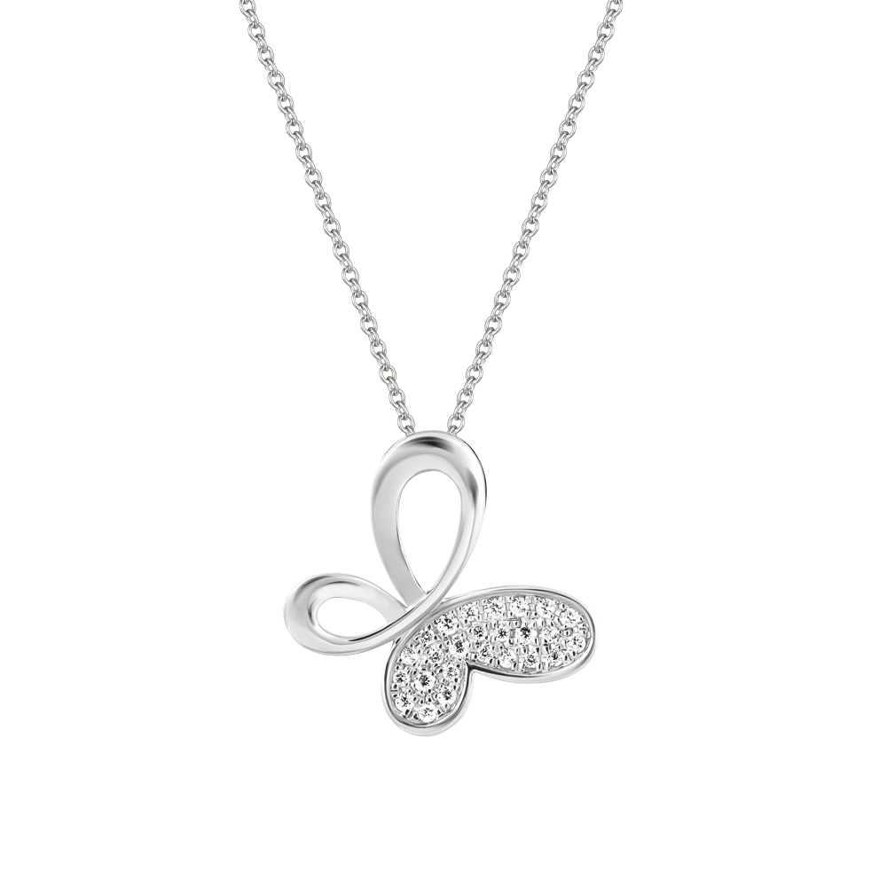 Mặt kim cương viên vàng 14K Clover TD