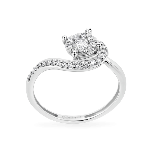 Nhẫn nữ kim cương viên vàng 14K Outgoing TD