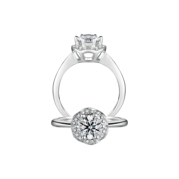 Nhẫn nữ kim cương tấm vàng 14K Gentle N 3C