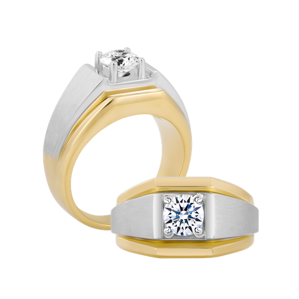 Nhẫn nam đính đá CZ vàng 14K Porsching N 1CT YW GVRG0224489